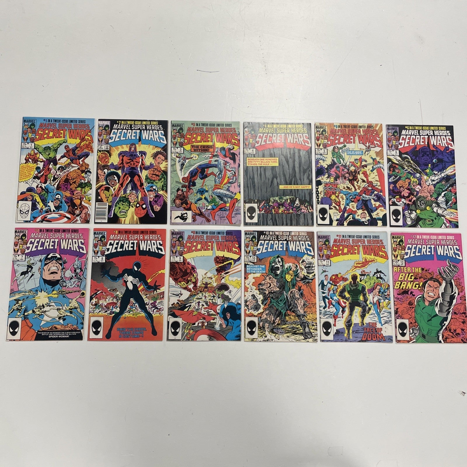 Marvel Super-heroes Secret Wars #1-12 Complete Set  Origin of Symbiot & More!0