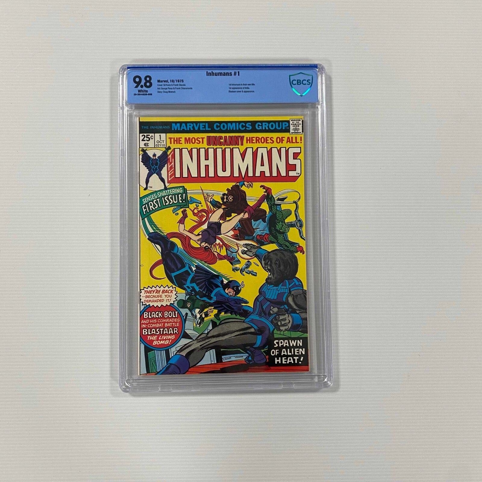 Inhumans #1 1975 CBCS 9.8 White Pages 1st Solo Title 1st Iridia0