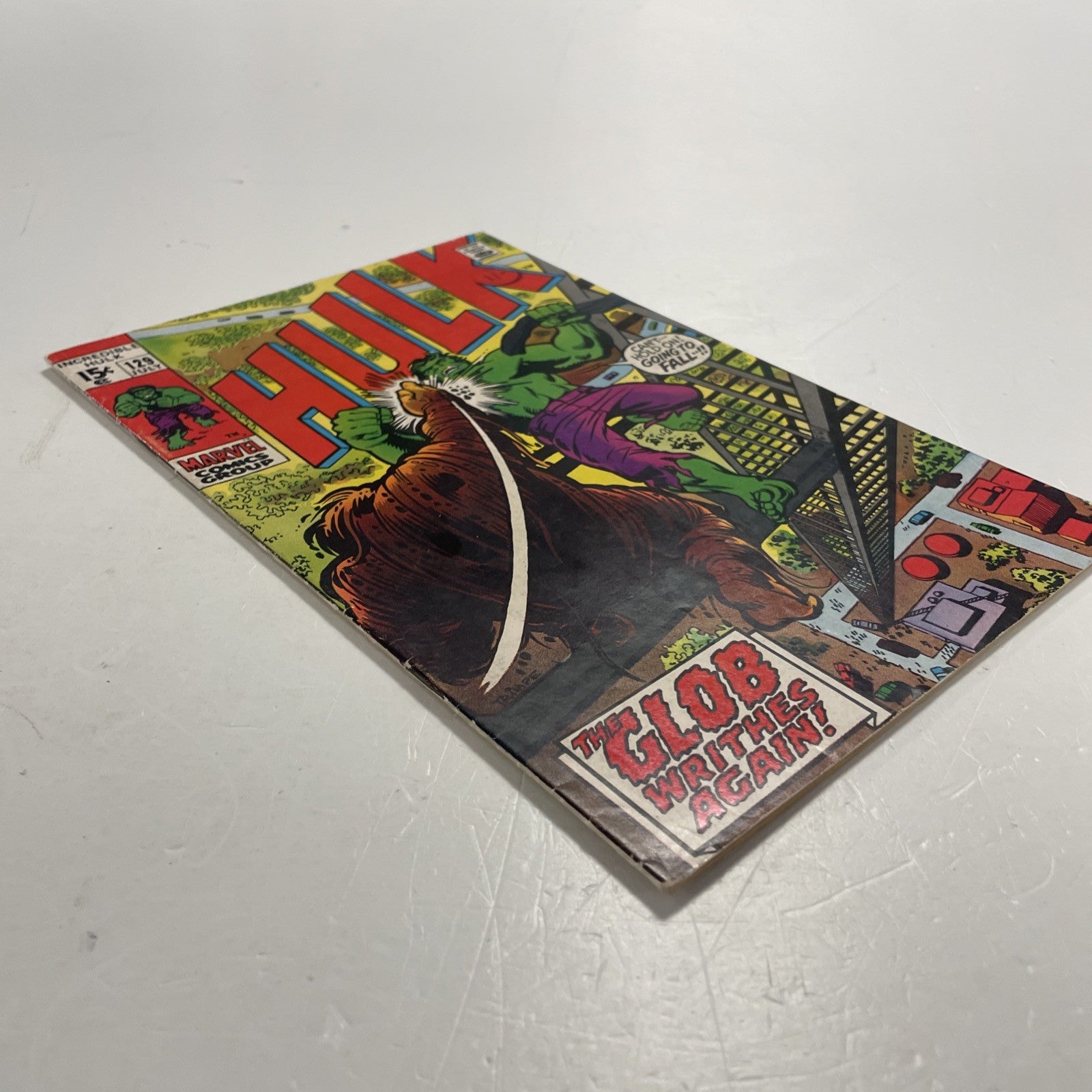 Incredible Hulk #129 1970 FN- Pence Stamp3