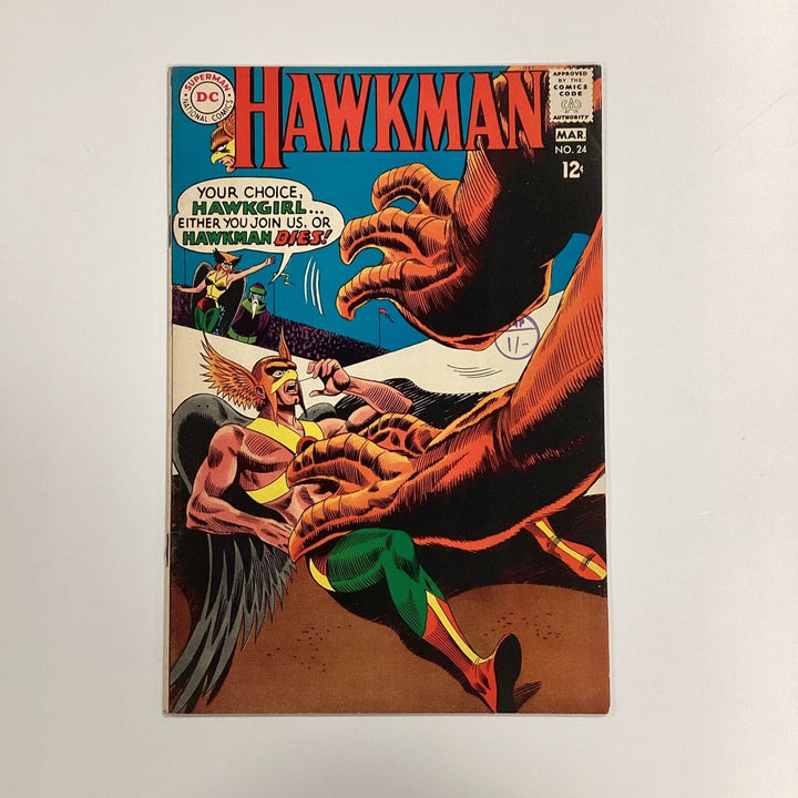 Hawkman #24 1968 FN+ Pence Stamp