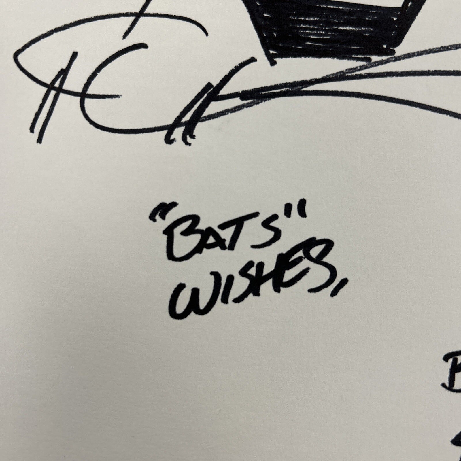 Bob Kane Hand Drawn Original Batman Sketch Art Signed with COA 21x29cm4