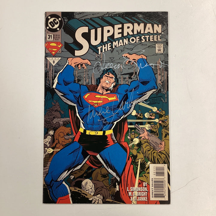 Superman Man of Steel #31 1994 Signed by Simonson & Mike Carlin0