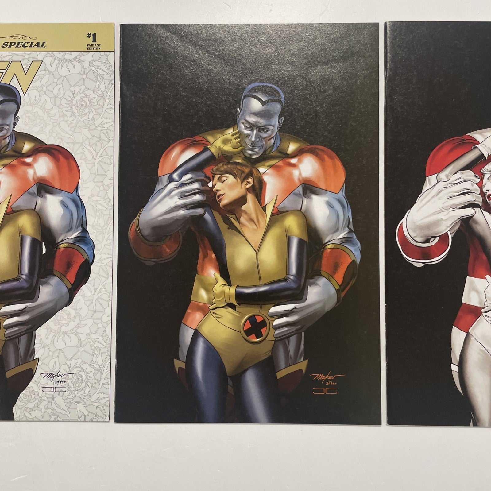 X-men #1 2018 NM The Wedding Special Mike Mayhew Trade, Alternate & Virgin Varia2