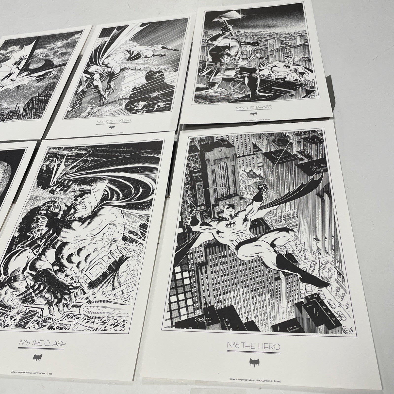 Batman Portfolio by Mike Zeck 1988 6 Piece Artwork Set3