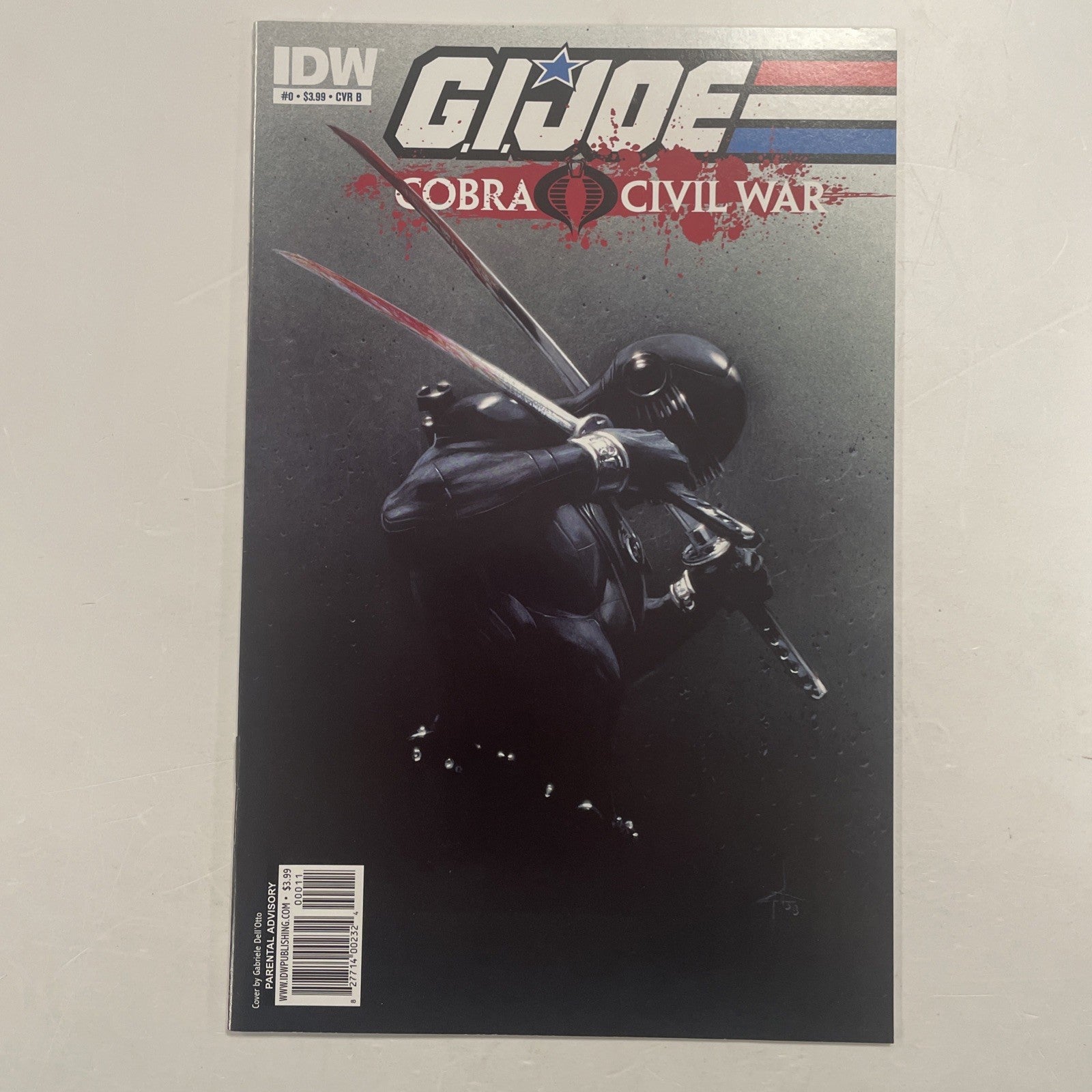 G.I. Joe Cobra Civil War #0 2011 NM Dell'Otto Snake Eyes Variant Cover B0