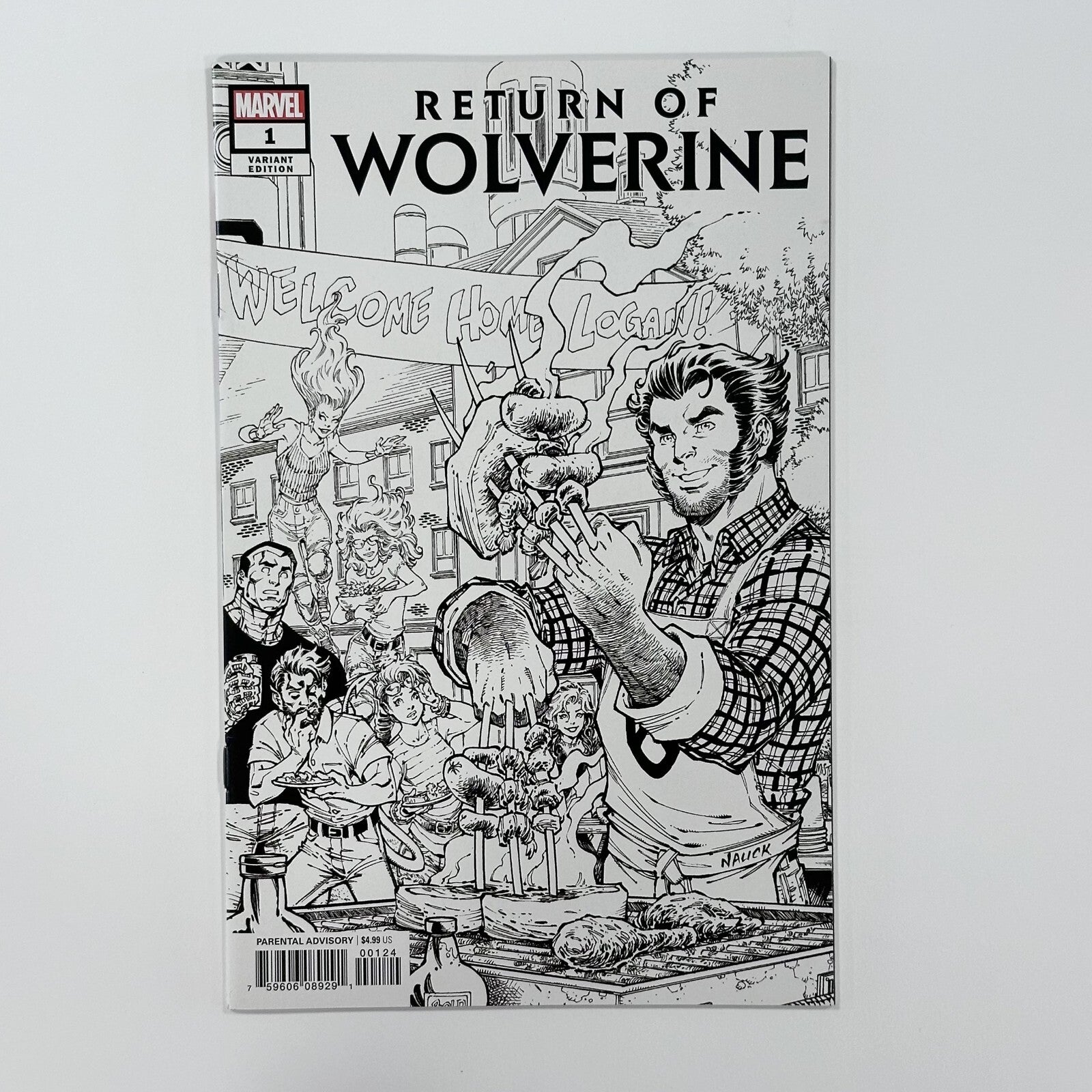 Return Of Wolverine #1 2018 NM Todd Nauck Party B&W Sketch Variant Cover0
