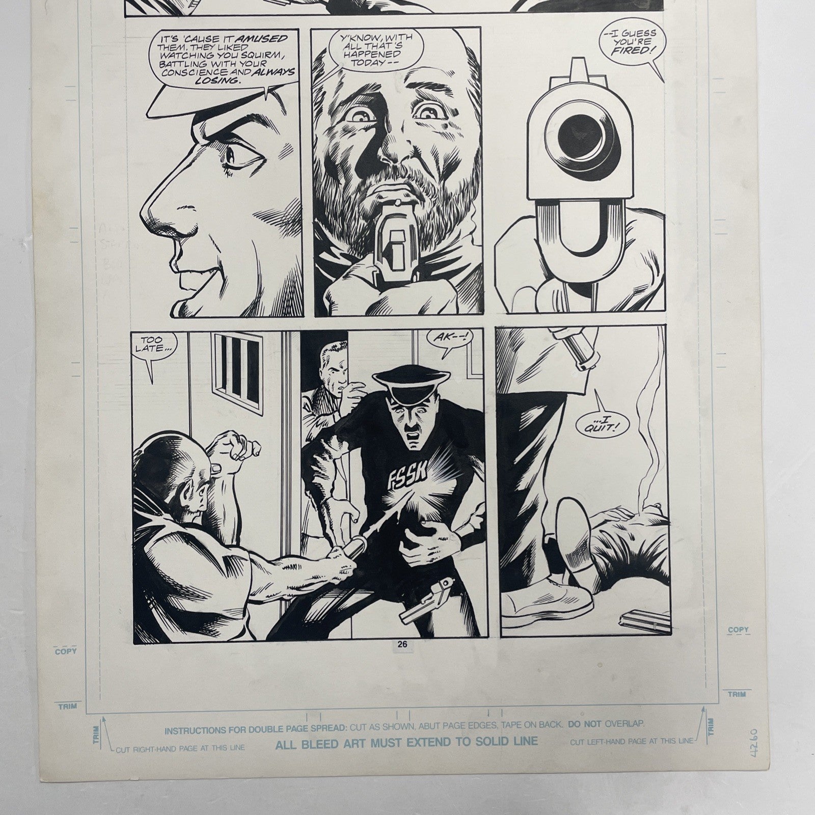 Lee Sullivan Original Art for Marvel's Robocop #13 Page 19 19912