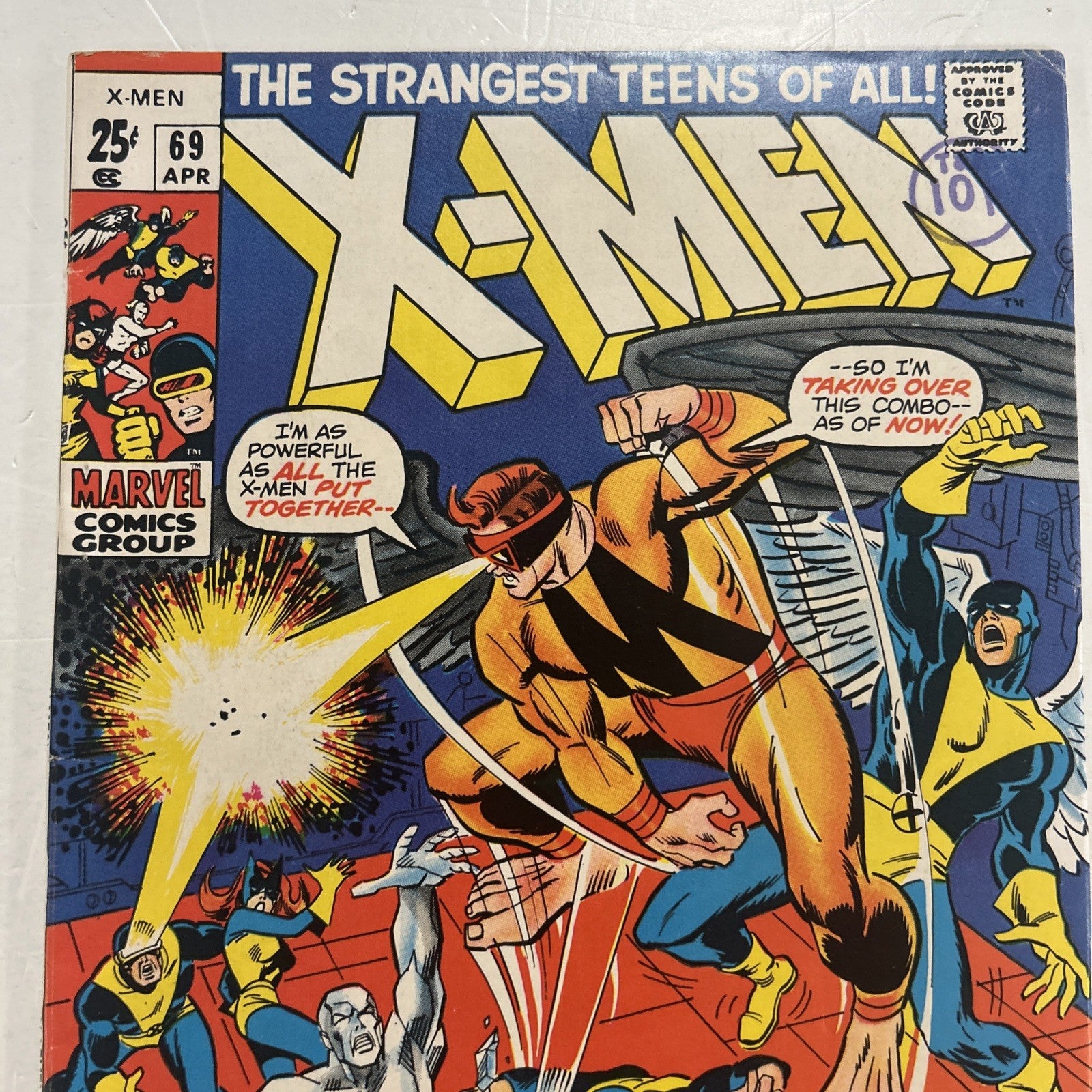X-Men #69 1971 FN+ Pence Stamp1