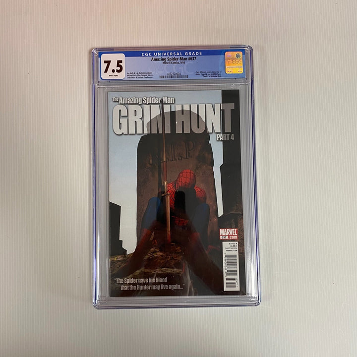 Amazing Spider-Man #637 2010 7.5 CGC White Pages 'Death' of Madame Web0
