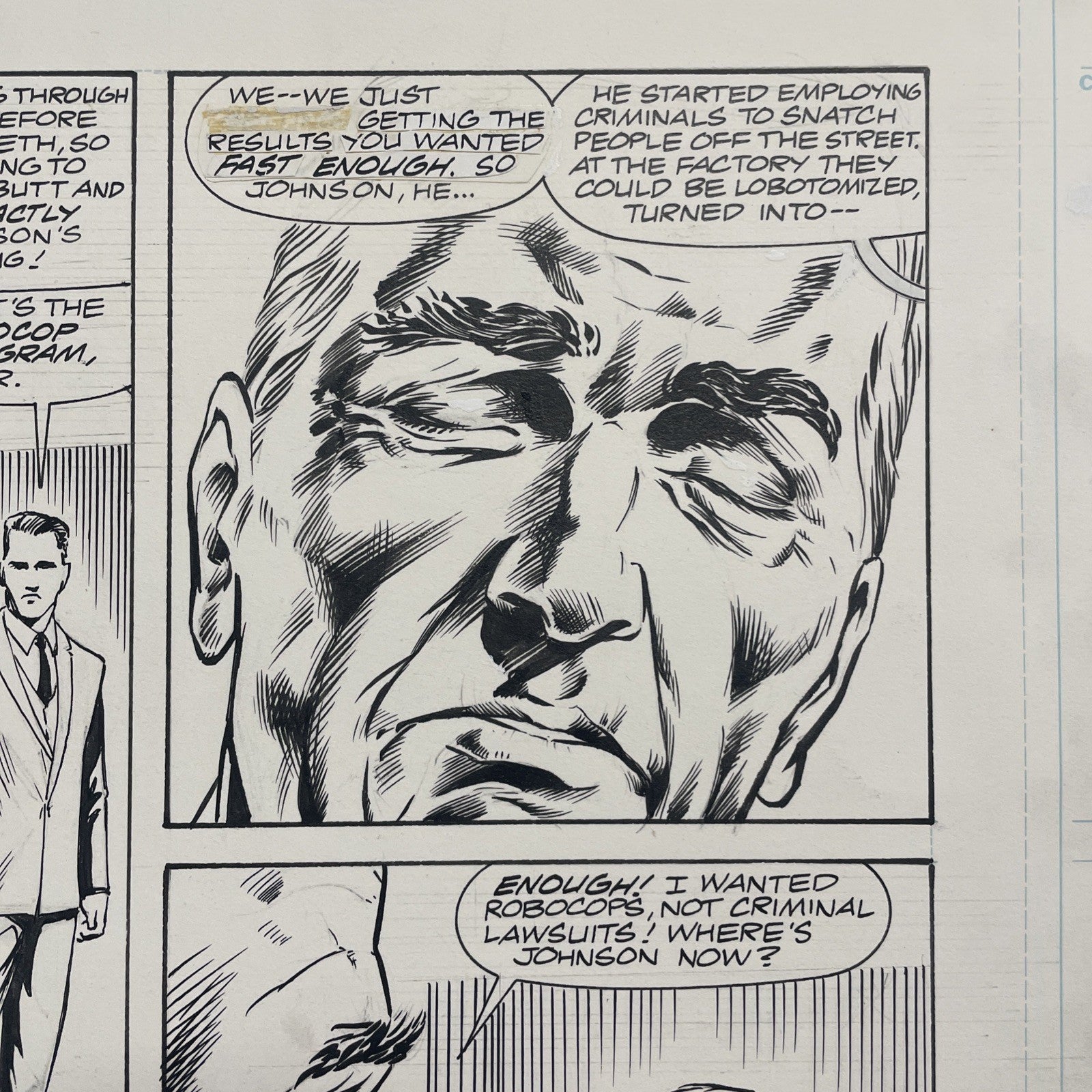 Lee Sullivan Original Art for Marvel's Robocop #15 Page 11 19915
