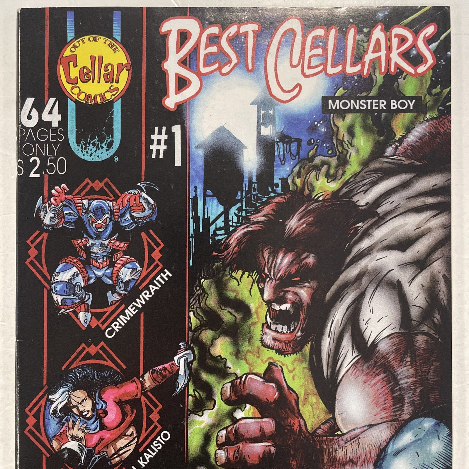 Best Cellars # 1 1995 FN/VF 1st Appearance of Monster Boy1