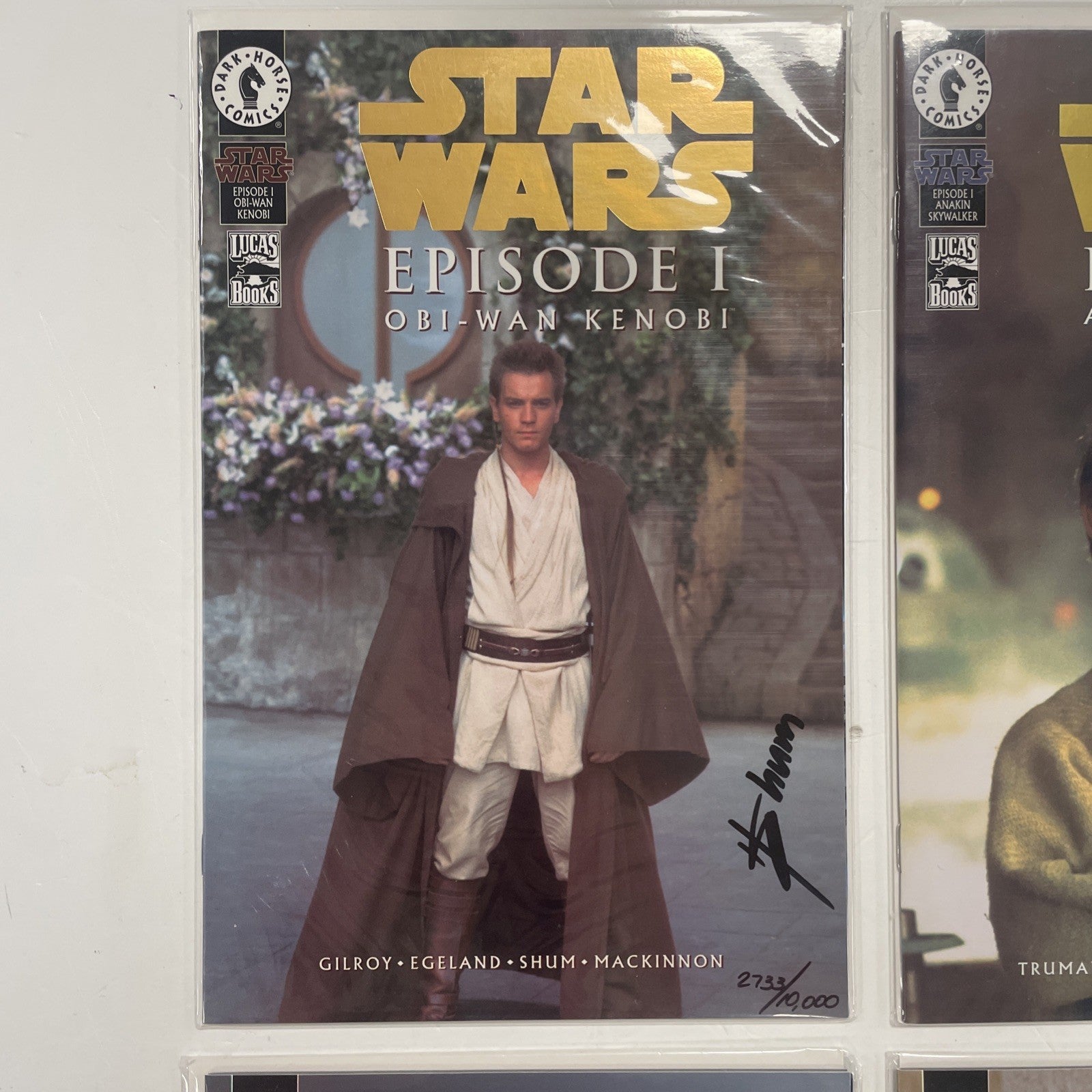 Star Wars Episode 1 Obi-Wan Amidala Qui-Gon & Anakin Gold Foil Signed Comics X41