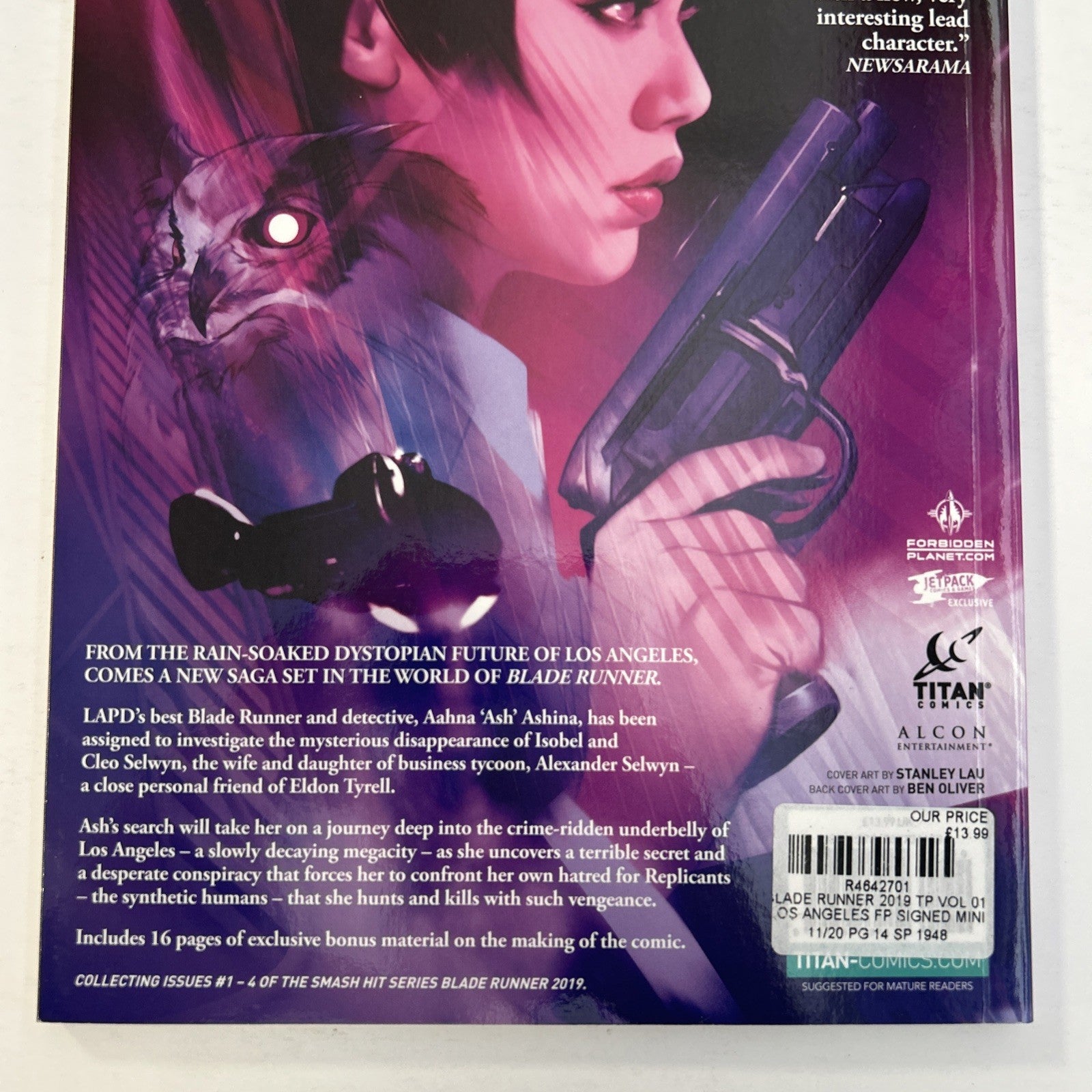 Blade Runner 2019 Los Angeles TPB Vol. 1 Inc Forbidden Planet Signed Card8