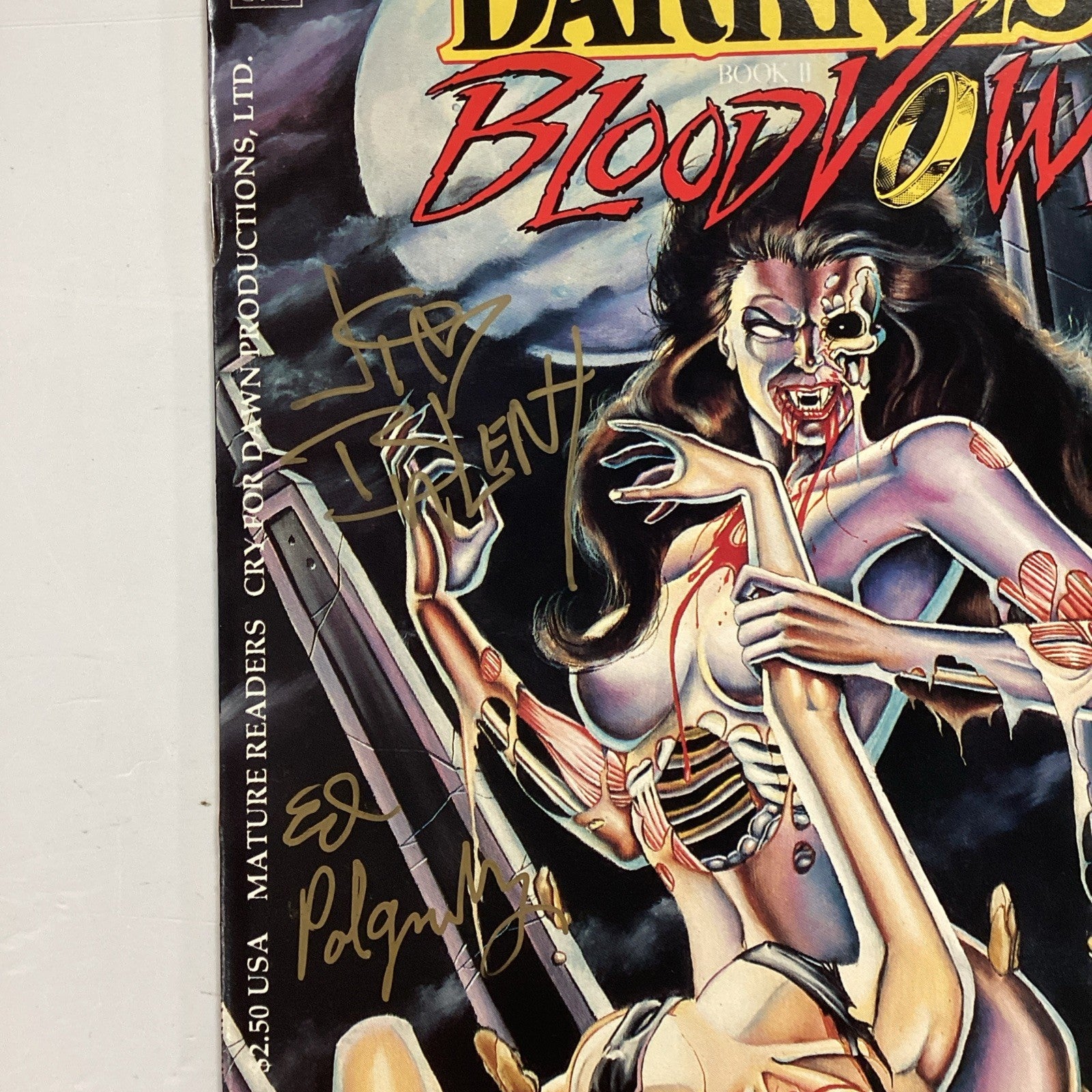 From The Darkness Blood Vows #1 1992 Signed By Balent Ed Polgardy8