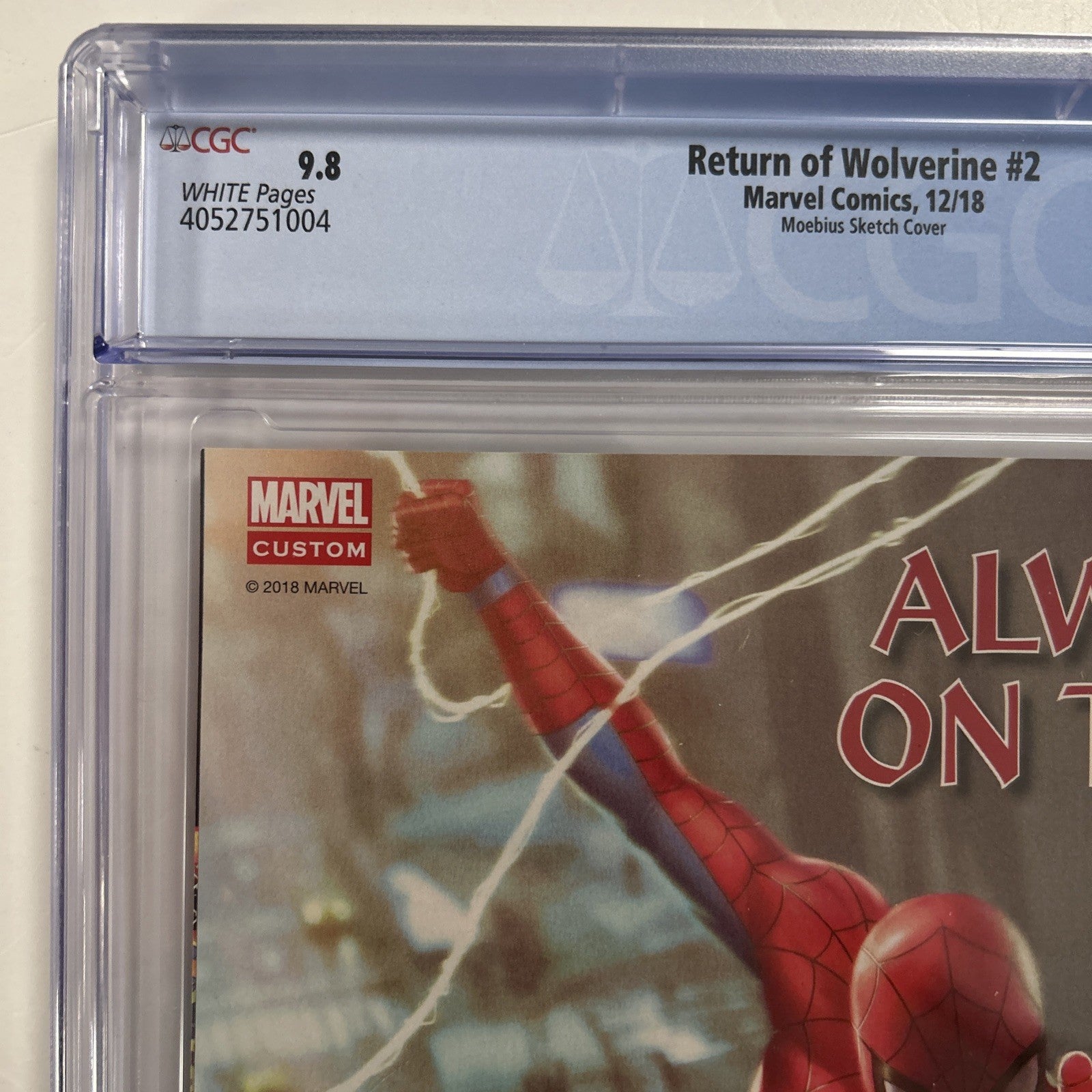 Return of Wolverine #2 2018 CGC 9.8 White Pages Hidded Gem 1:1000 Moebius Sketch14