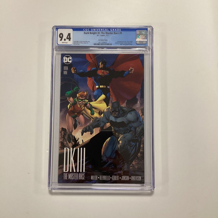 Dark Knight III Master Race #9 2016 CGC 9.4 Jim Lee 1:500 Variant Cover