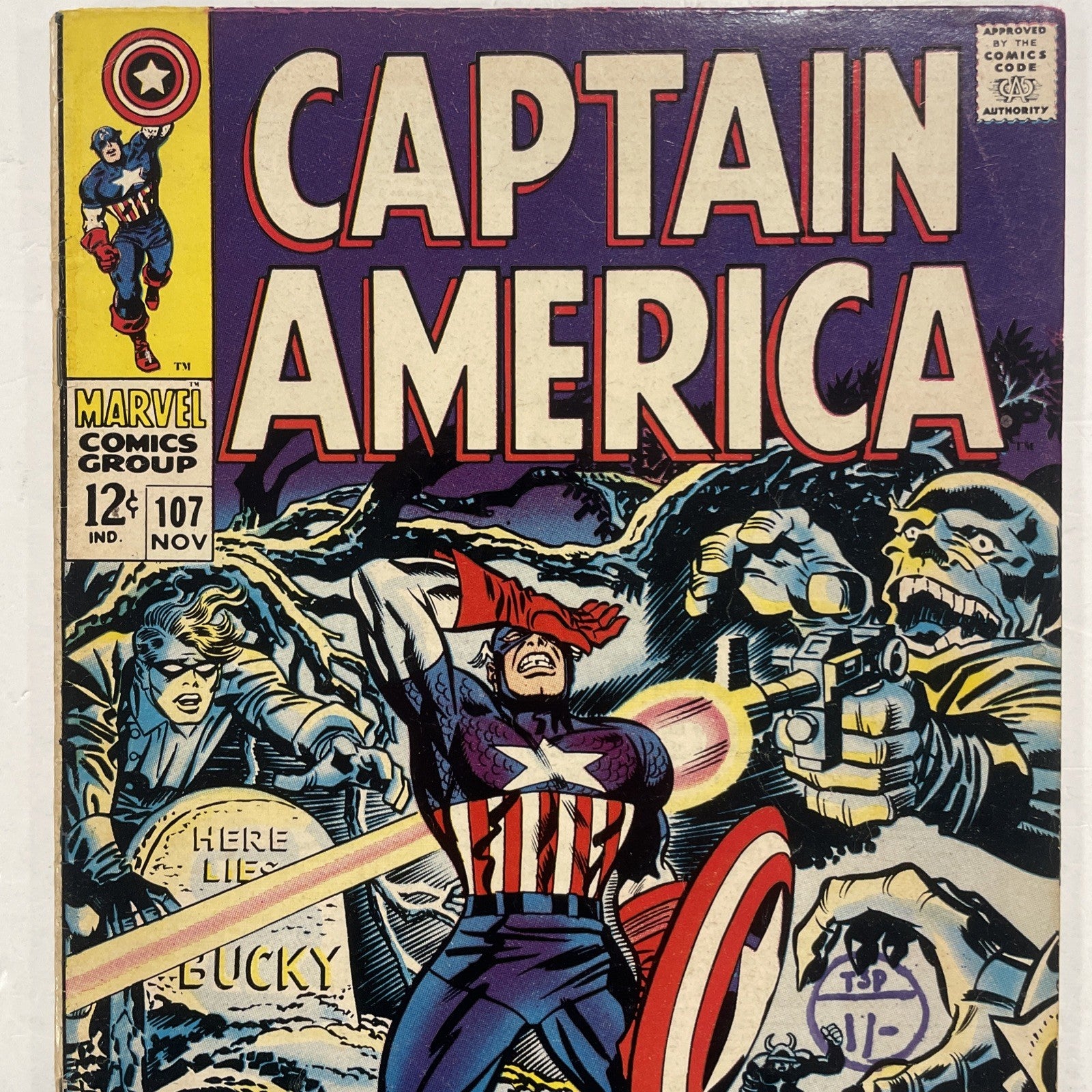 Captain America #107 1968 VG/FN Pence Stamp1