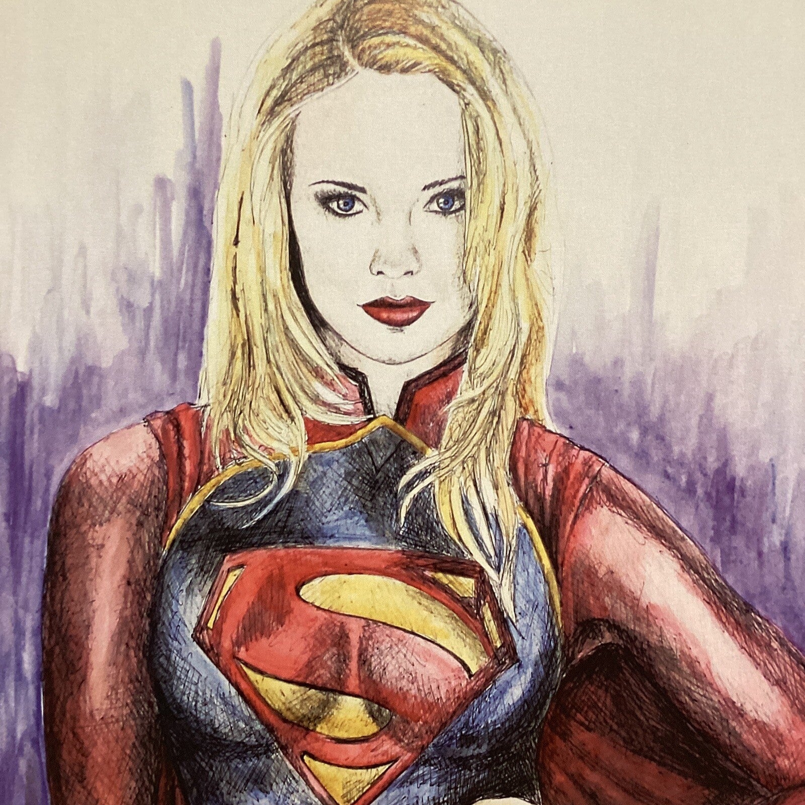 Super Girl Signed Art Print by Becky Knapp4
