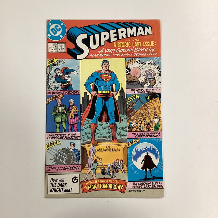 Superman #423 1986 FN/VF Last Alan Moore