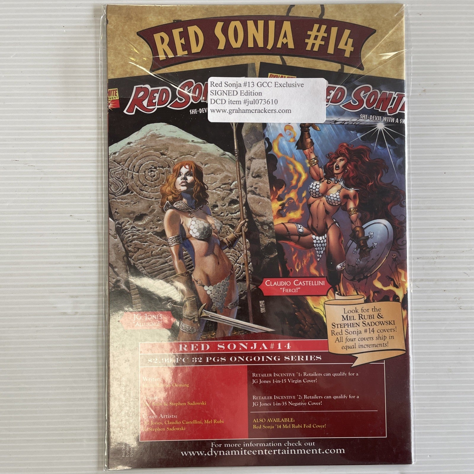 Red Sonja #13 2006 FN/VF Graham Crackers Signed Mel Rubi Exclusive Nearly Nude V5