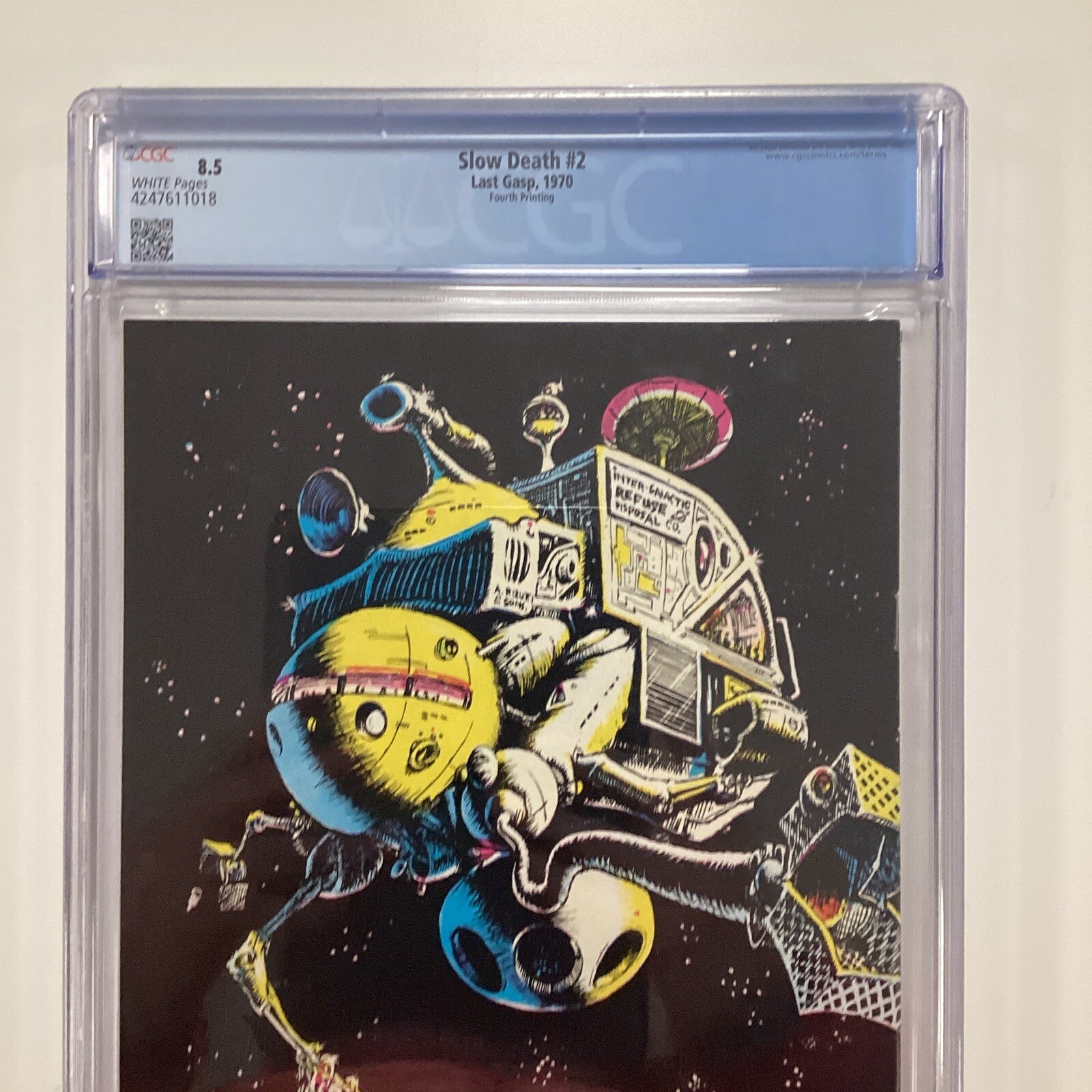 Slow Death #2 1970 CGC 8.5 White Pages Last Gasp Comics Fourth Printing4