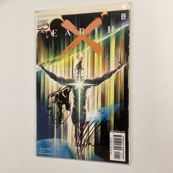 Earth X #x Signed Alex Ross, remarked by Bill Reinhold DF CoA 49/100 **Slightly0