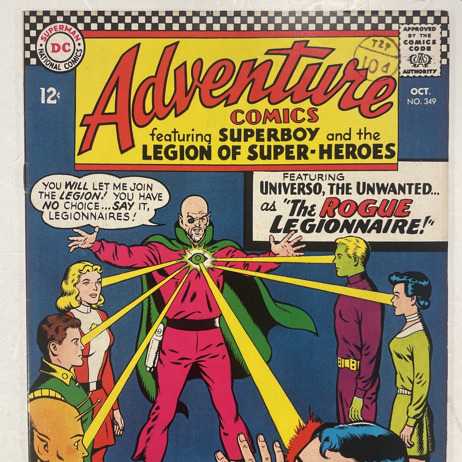 Adventure Comics #349 1966 FN/VF Pence Stamp1
