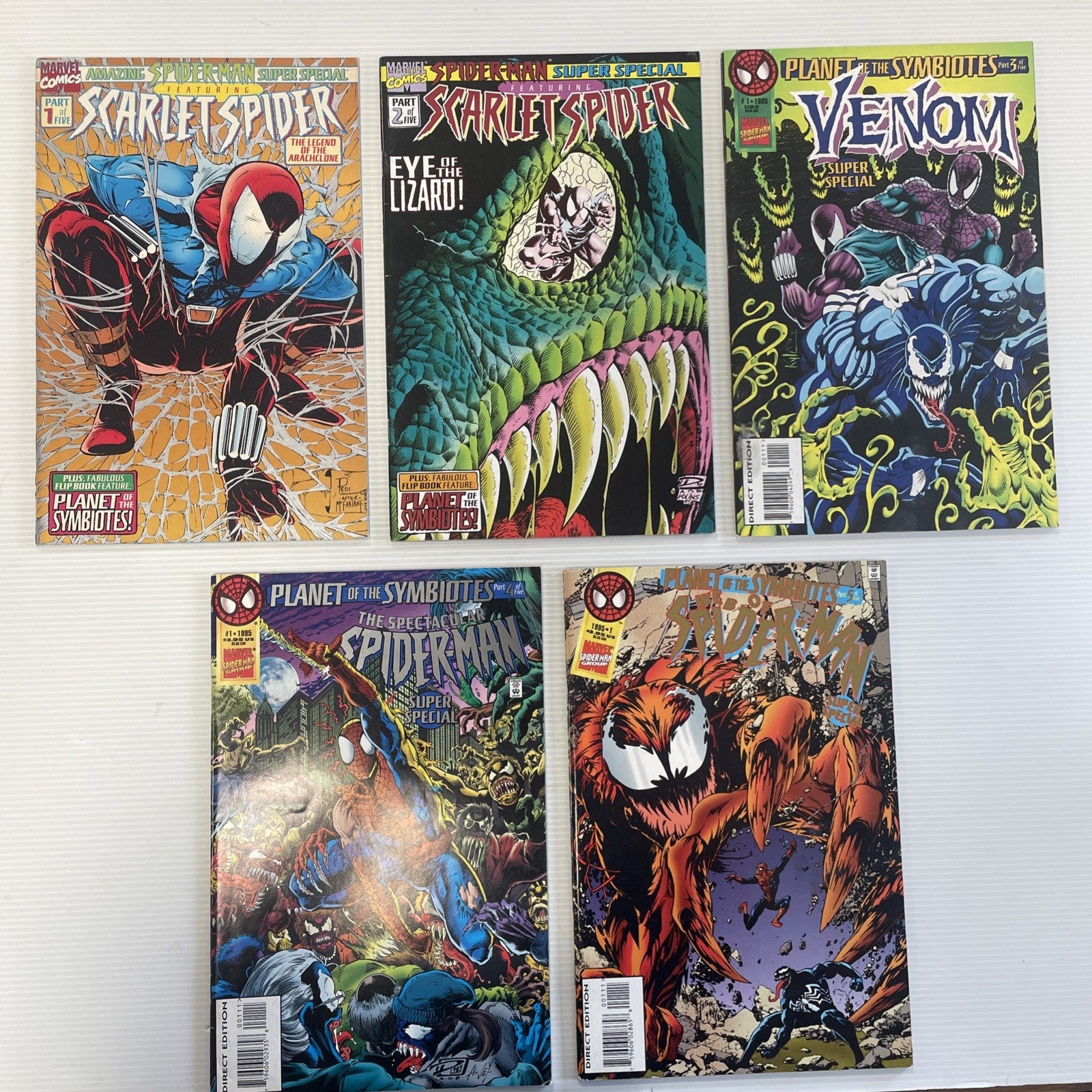 Spider-Man Super Special Planet of the Symbiotes #1-5 1995 Mid-Grades0