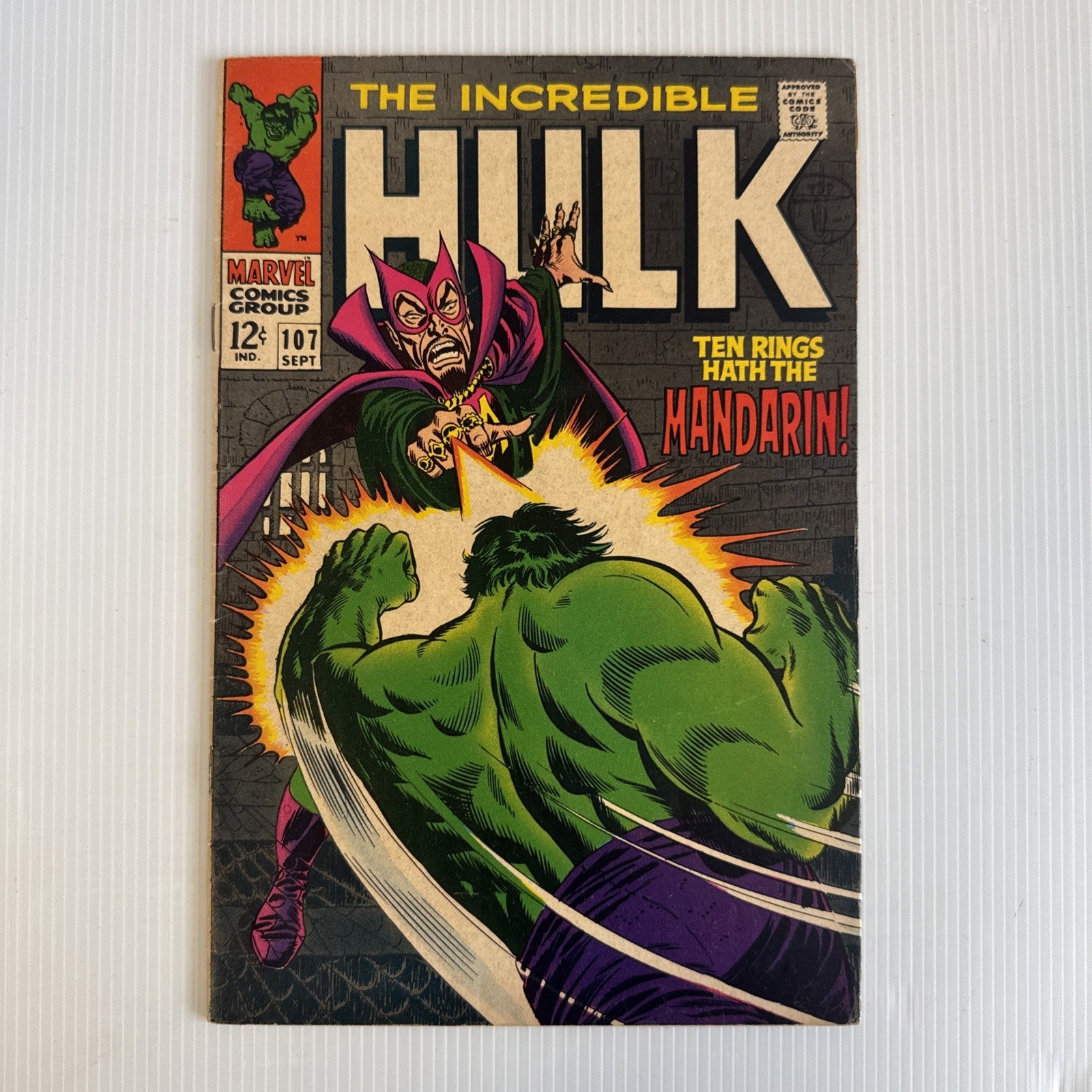 The Incredible Hulk #107 1968 FN- Pence Stamp0