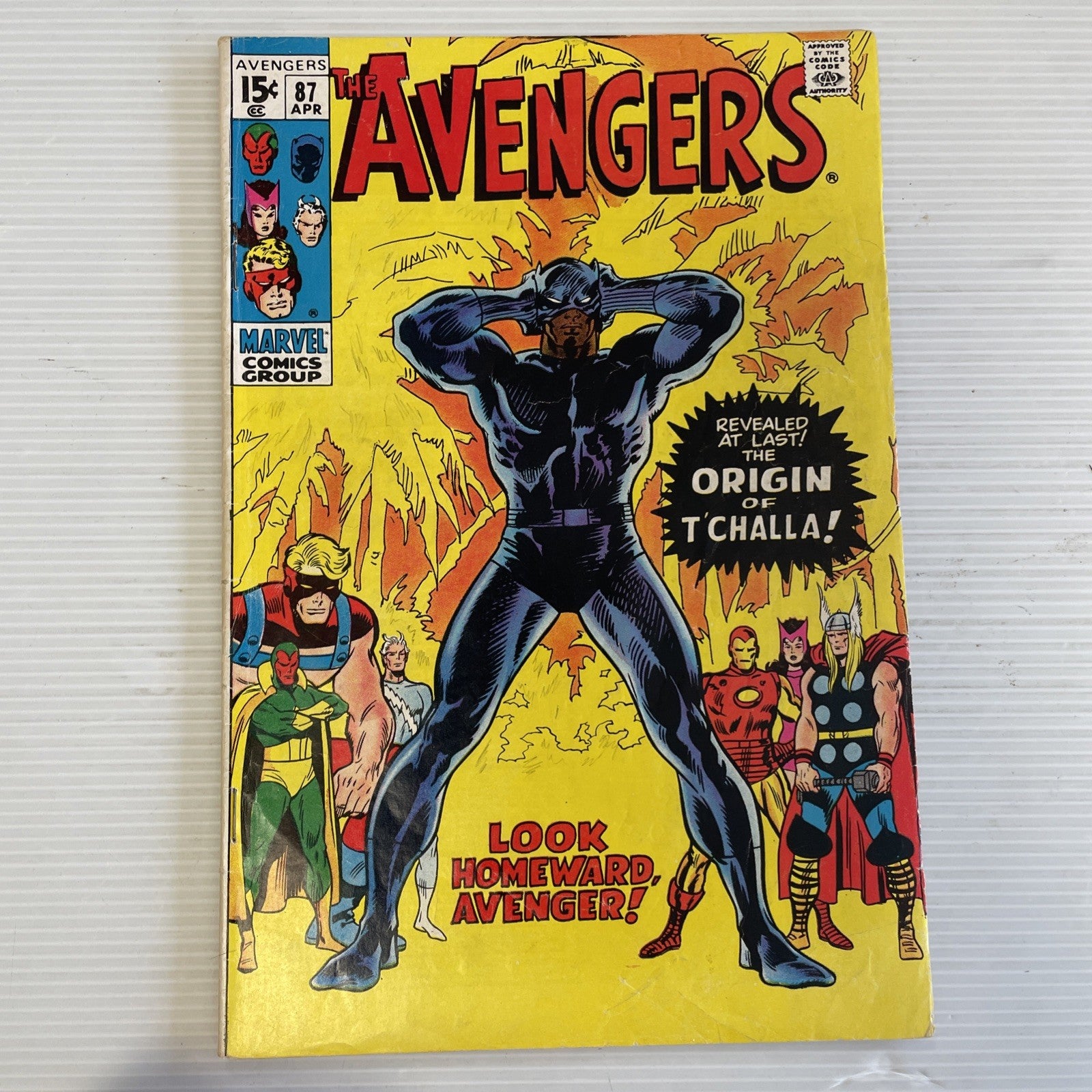 Avengers #87 1971 VG/FN Origin on T'Challa **Pencil marks all over front cover0