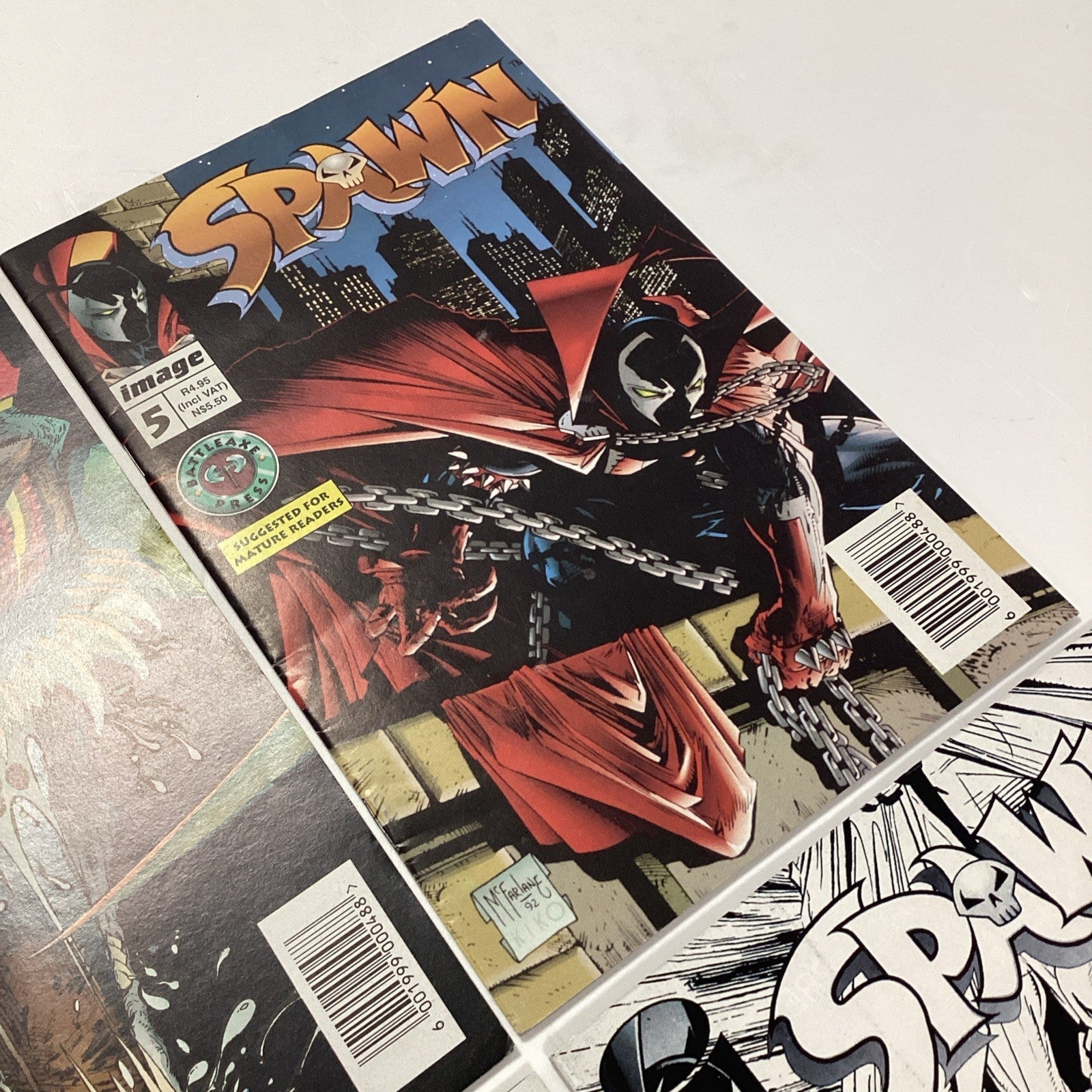 SPAWN  #1-10 VF RSA Variants Battleaxe Press Scarce South African Reprints 199512