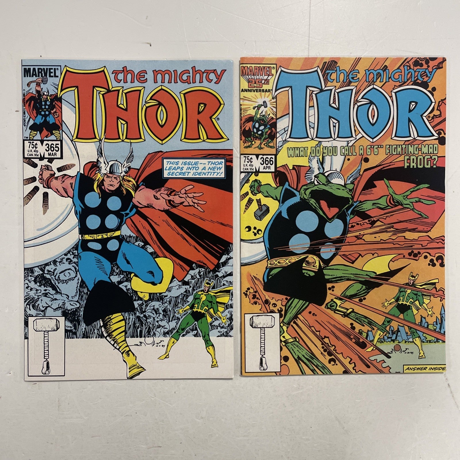 Mighty Thor #365 & #366 1985 FN/VF 1st Appearance & Cover of Throg0