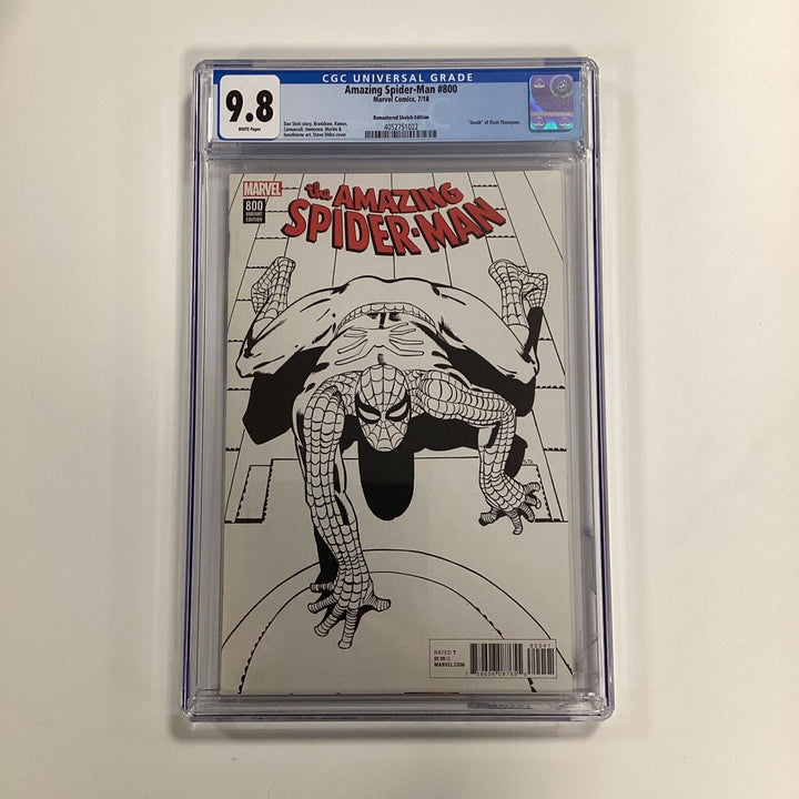 Spider-man #800 2018 CGC 9.8 Steve Ditko Remastered Variant **CRACKED CASE**