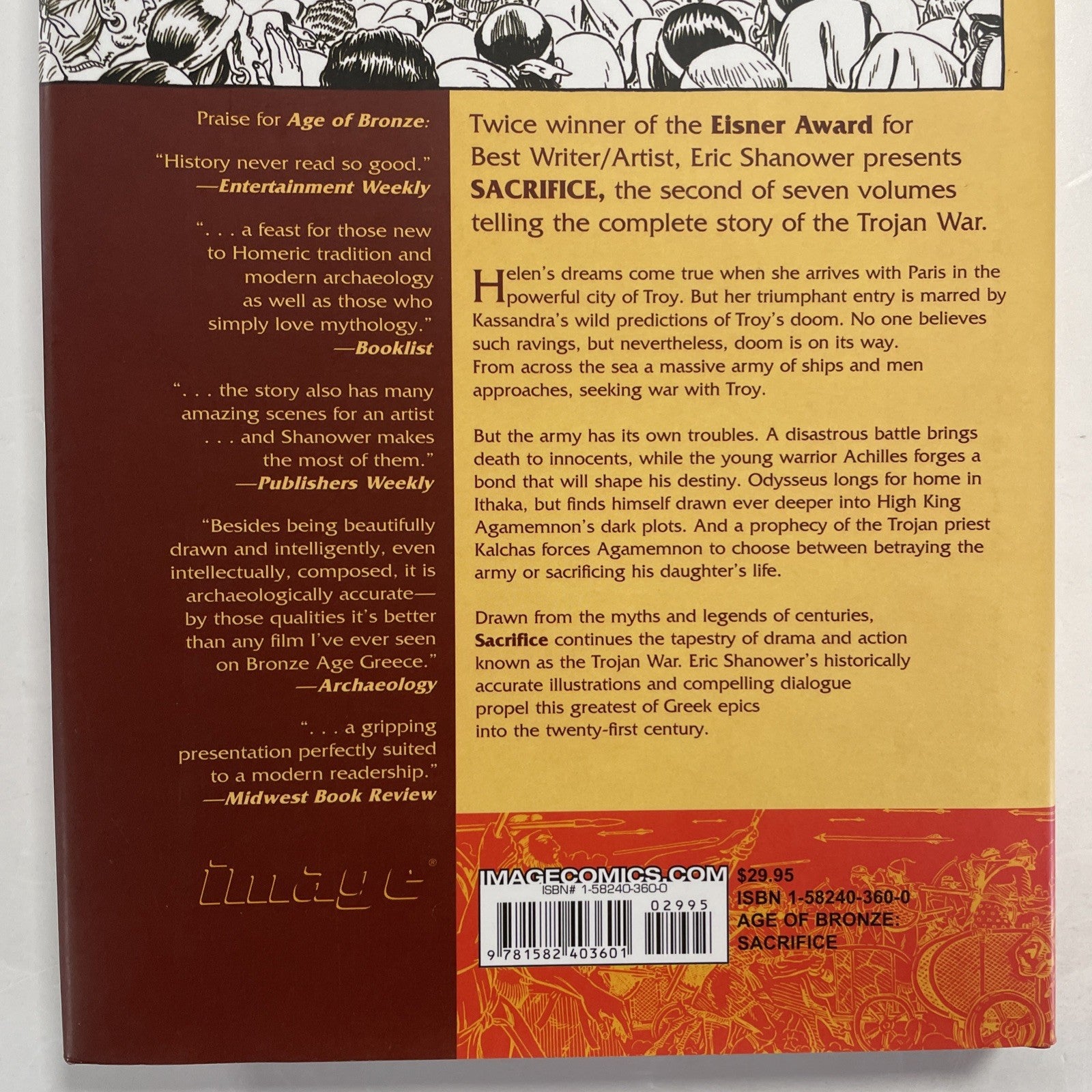 Age of Bronze Sacrifice Vol. 2 2004 Story of Trojan War 1st Print Hard Cover HC6