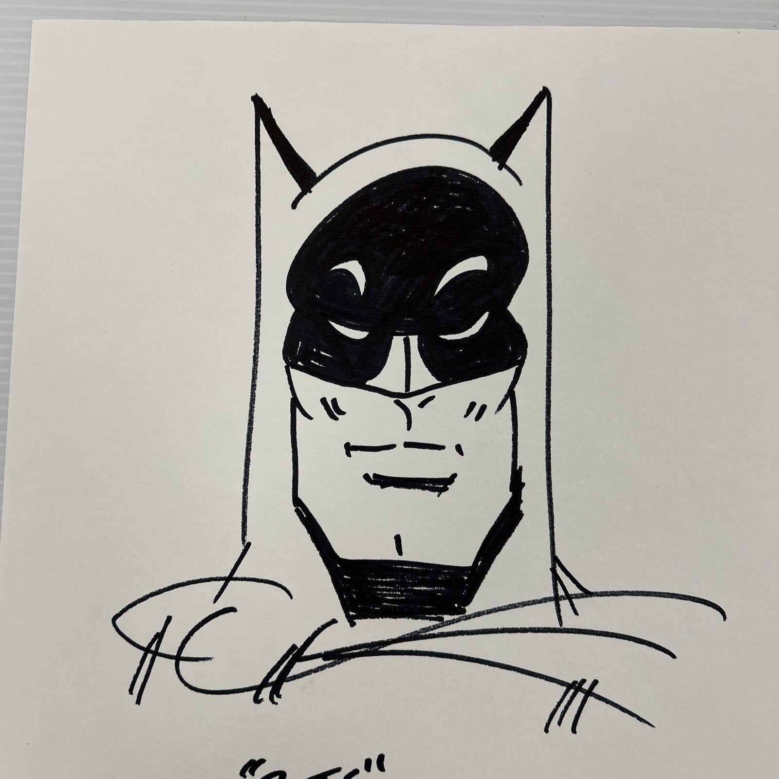 Bob Kane Hand Drawn Original Batman Sketch Art Signed with COA 21x29cm3
