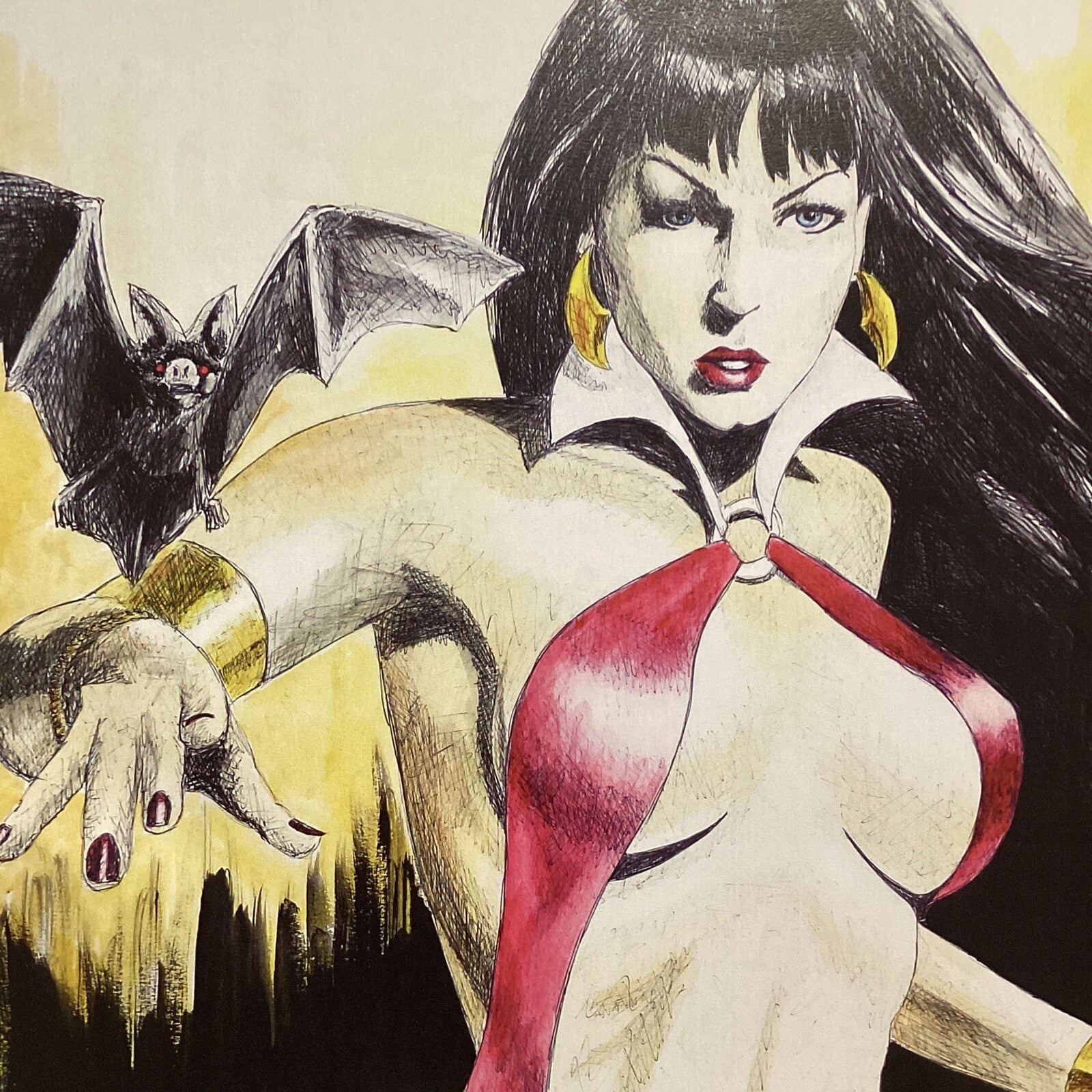 Vampirella Signed Art Print by Becky Knapp2