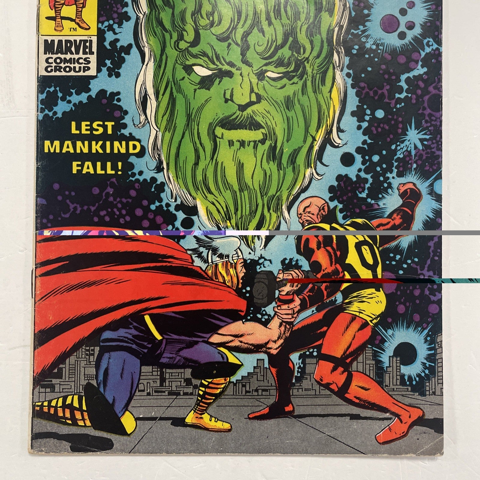 The Mighty Thor #164 1969 VG/FN 3rd Cameo & Origin of Him 2x Stamps on cover2