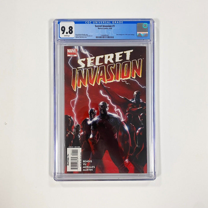 Secret Invasion #1 Vol 1. Dell'Otto CGC 9.8 2008 Slabbed Comic. 2008 Cent copy