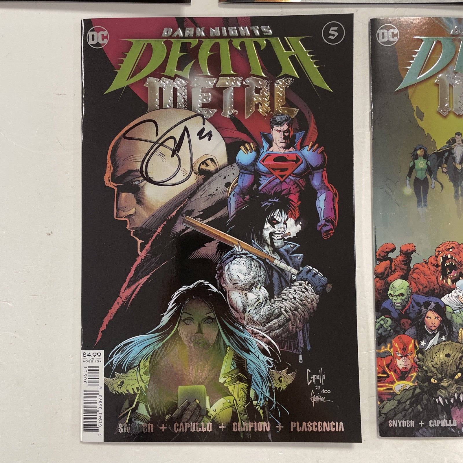 Dark Knights Death Metal #1-7 2020 All Signed Scott Snyder Foil Covers5
