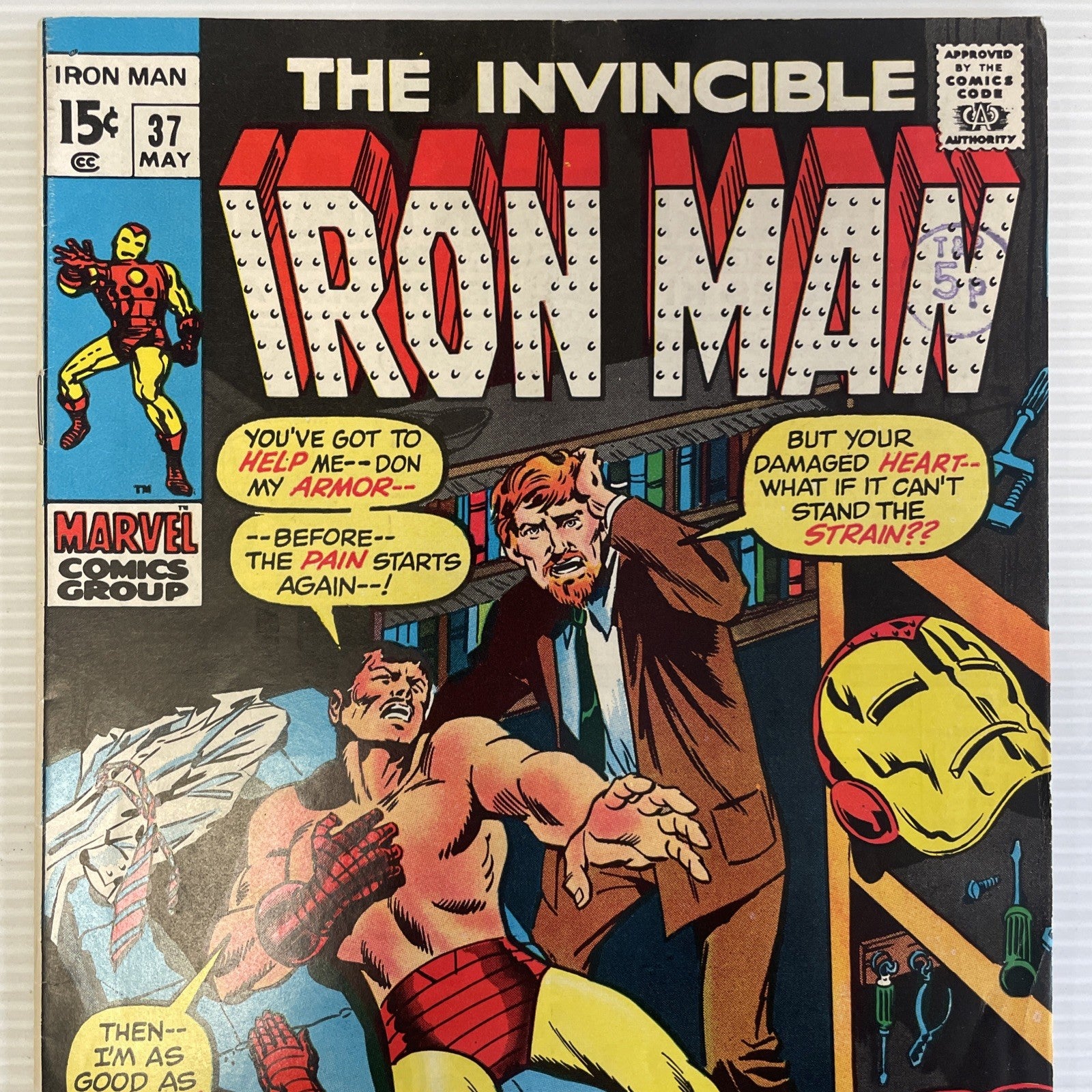 Iron Man #37 1971 FN/VF Pence Stamp 1st App Foreman1