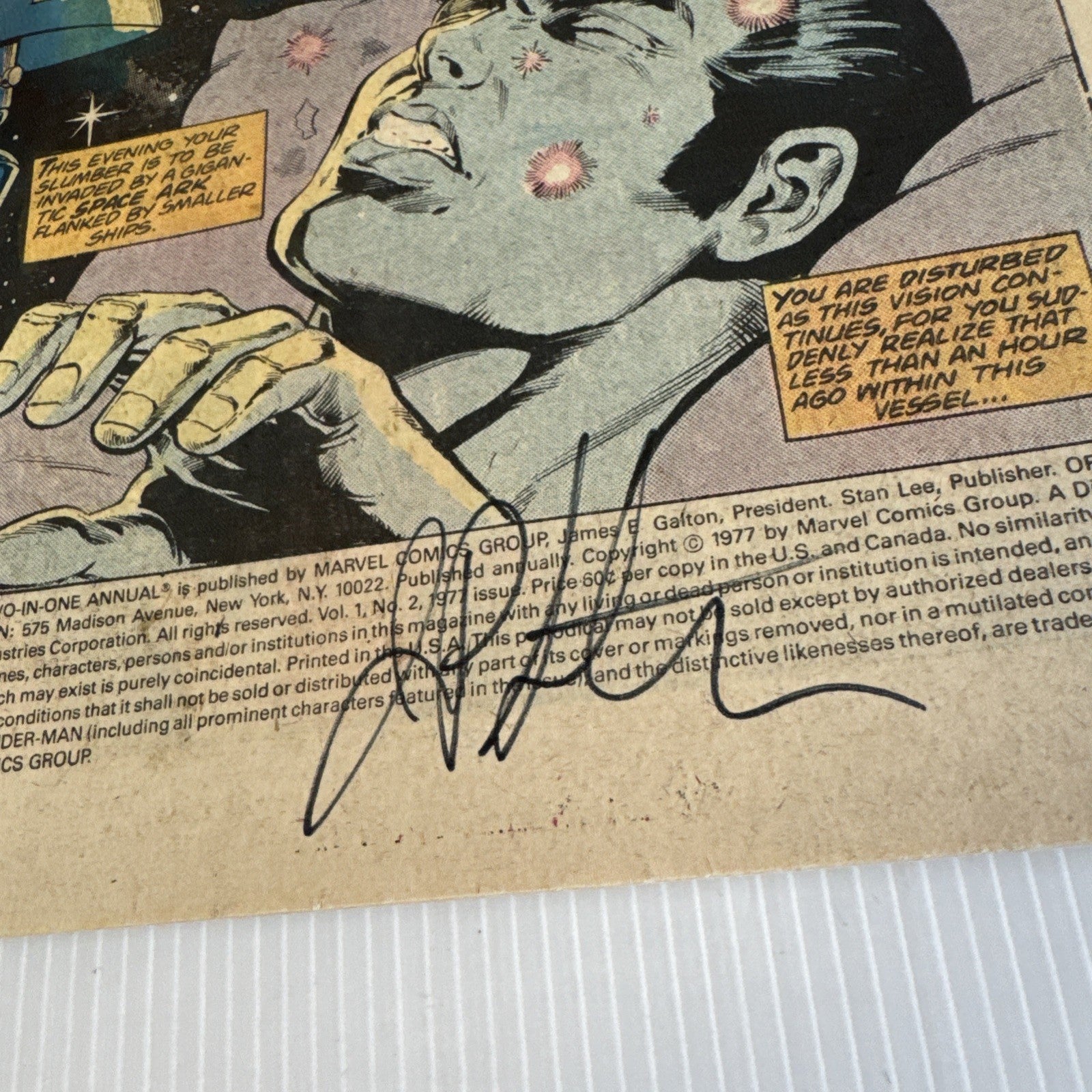 Marvel Two-in-One King-Size Annual #2 1977 VF/NM Signed Jim Starlin inside page7