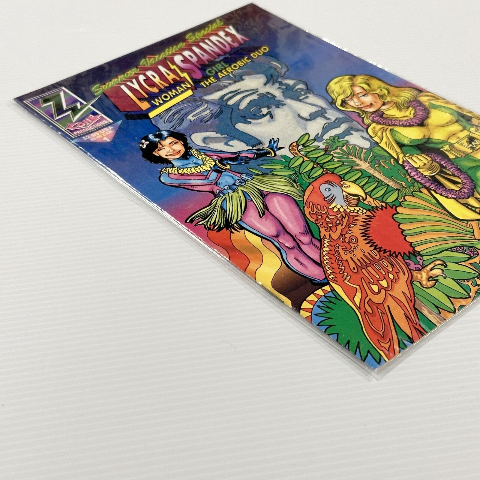 Lycra Woman & Spandex Girl Summer Vacation Special #1 1993 VF/NM signed Bryan Gl3