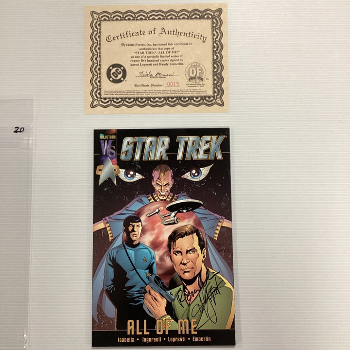 Star Trek All of Me 2000 VF/NM Signed Lopresti Emberlin DF CoA 15/1500