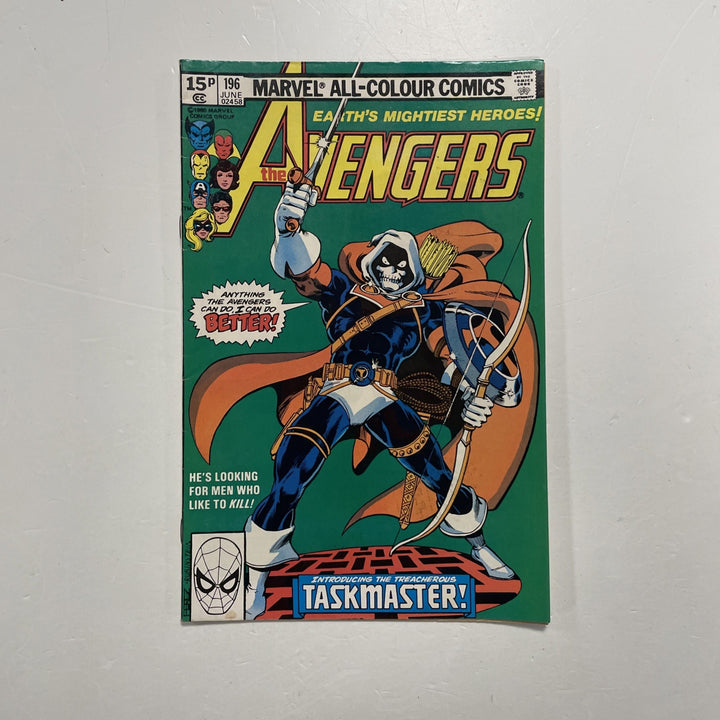 Avengers #196 1980 FN 1st Full Appearance of Taskmaster Pence Copy0