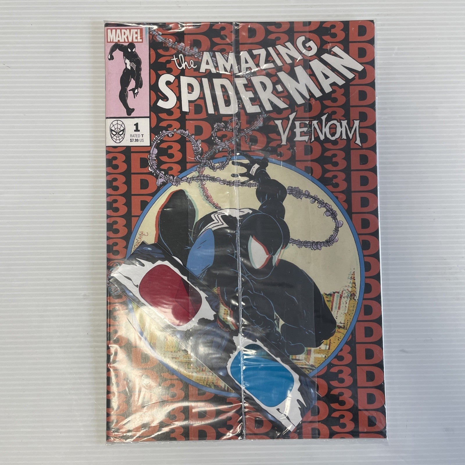 Amazing Spider-Man #300 3-D 2019 Reprint Sealed w/ Glasses 1st Venom0