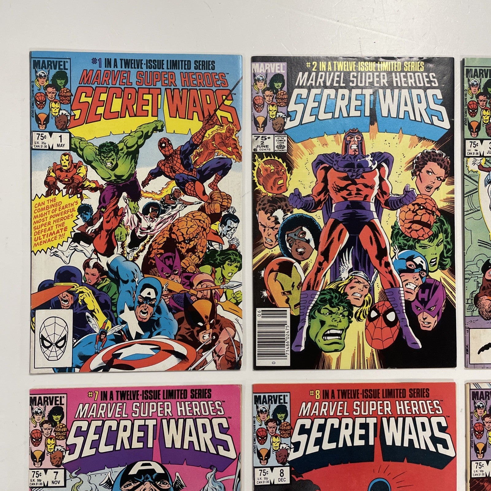 Marvel Super-heroes Secret Wars #1-12 Complete Set  Origin of Symbiot & More!1