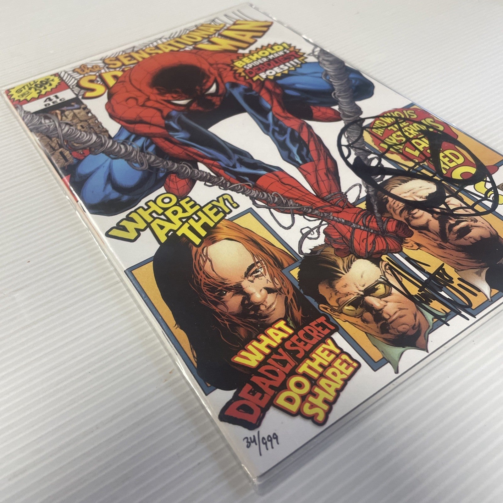 Sensational Spider-Man #41 2007 Sketch on Cover by Ken Haeser DF CoA 34/9993