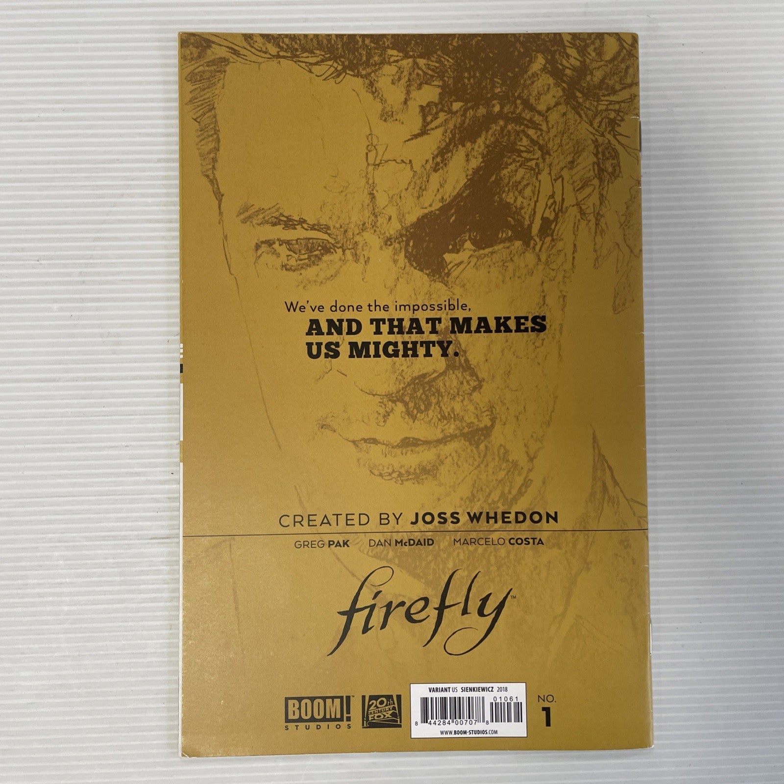 Firefly #1 2018 NM 1:100 Bill Sienkiewicz Virgin Variant Cover BOOM! Studios4