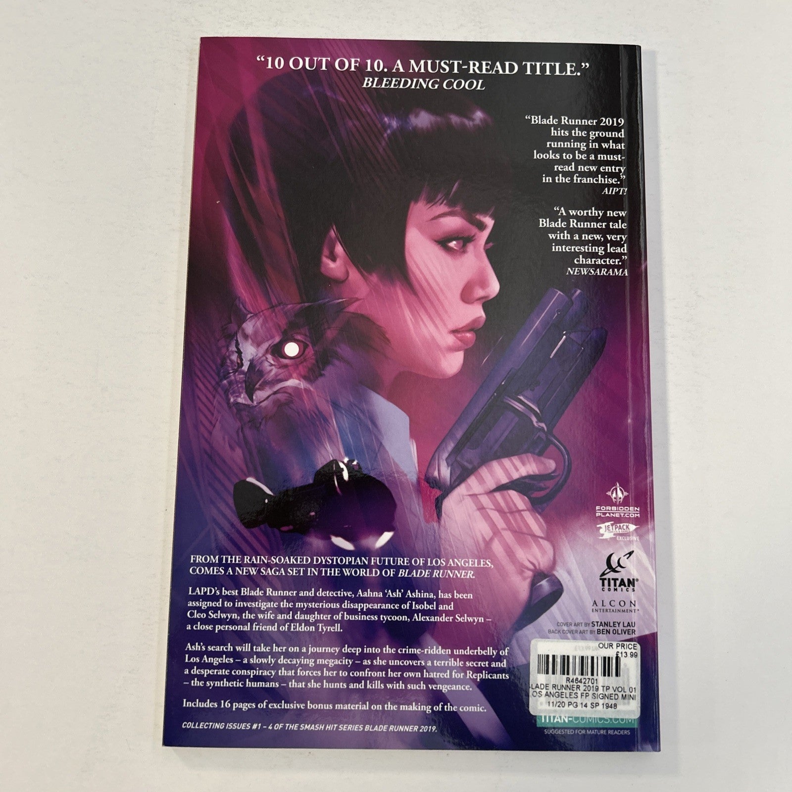 Blade Runner 2019 Los Angeles TPB Vol. 1 Inc Forbidden Planet Signed Card6