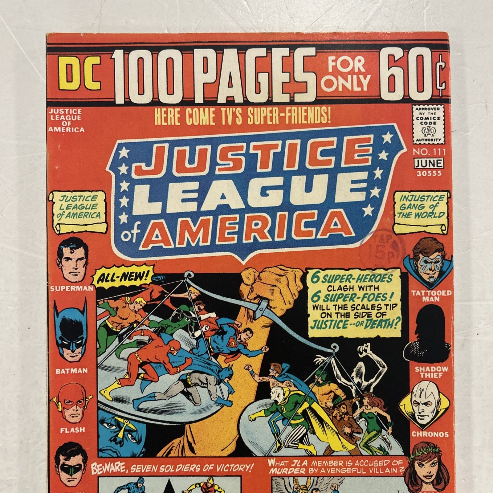 Justice League of America #111 1973 FN Pence Stamp Nick Cardy Cover1
